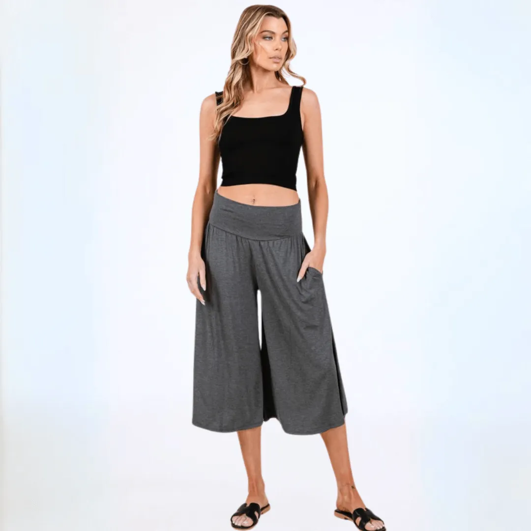 Wide Leg Gaucho Short Pants Made in USA