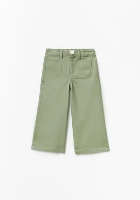 Wide Leg Jeans - Green