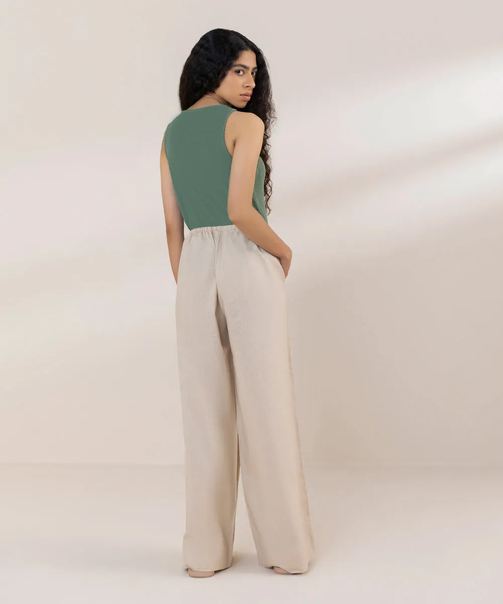 Wide Leg Linen Trousers