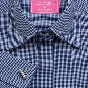 Women's Navy Gingham Check